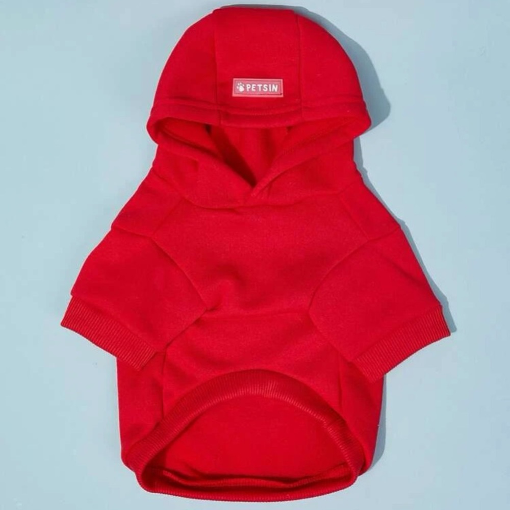Red 5XL Pet Fleece Hoodie